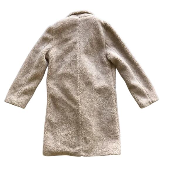 ZADIG & VOLTAIRE Teddy Mint Coat XS Cream White Button Sherpa Shearling - Picture 7 of 10